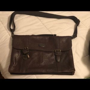 Brown Leather Fossil Briefcase